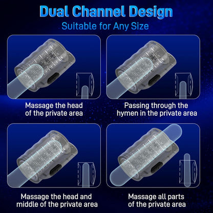 Electric Penis Trainer Glans Stimulator Masturbator with 7 Telescopic & Rotation Modes