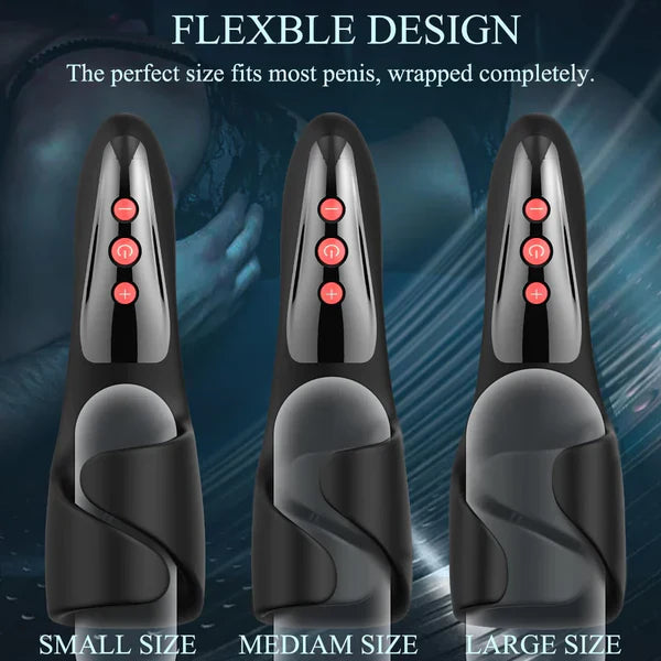 2 IN 1 Electric Penis Vibrator Glans Trainer Masturbator with 9 Vibration Modes