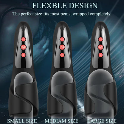 2 IN 1 Electric Penis Vibrator Glans Trainer Masturbator with 9 Vibration Modes