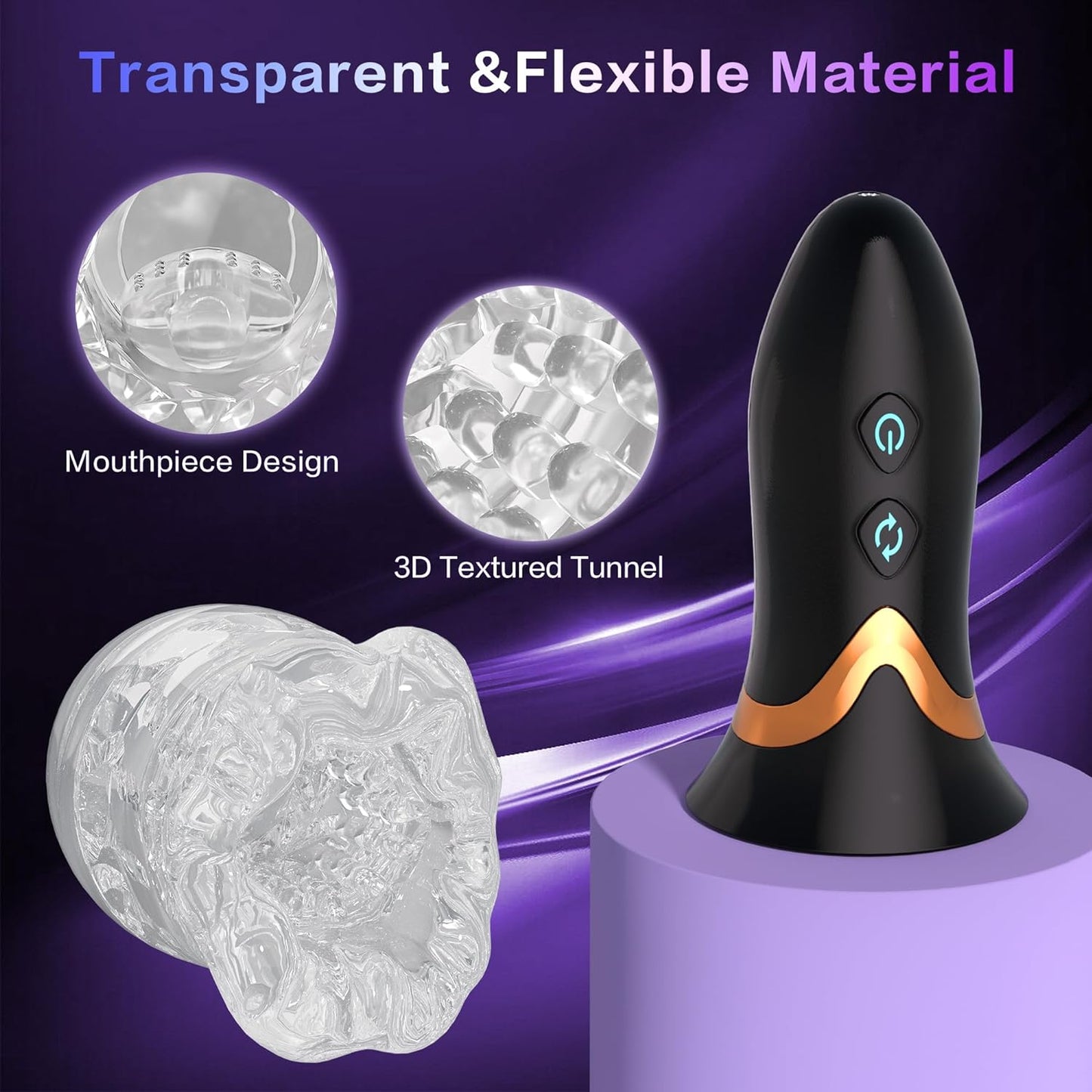 Automatic Male Masturbator Stroker with 10 Vibrating & Rotating Patterns