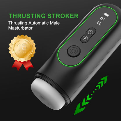Blowjobsex Machine Automatic Heating Masturbator Stroker with 4 Sucking & 15 Thrusting & 6 Vibrating