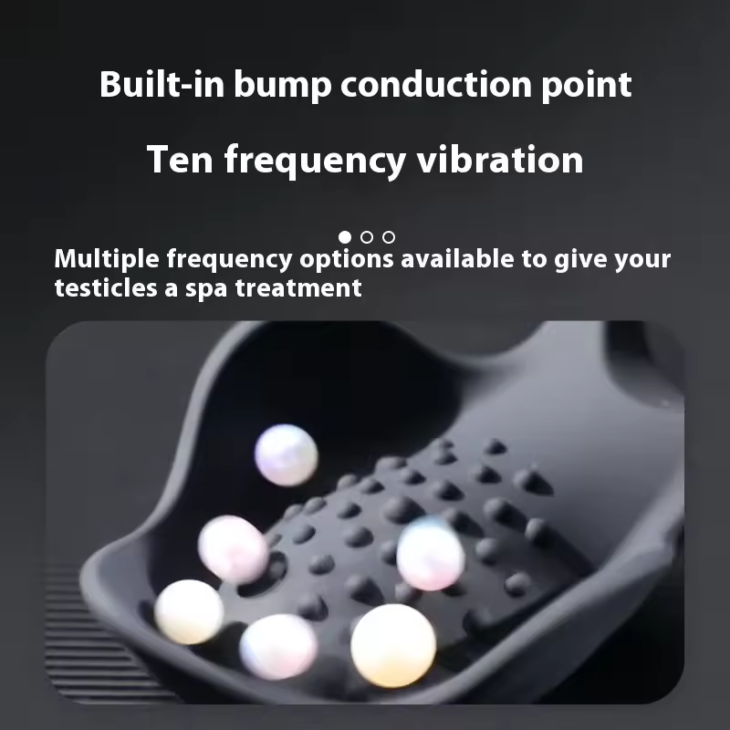 App-controlled Penis Ring Ejaculator Testicle Massage Glans Trainer with 10 Vibrations