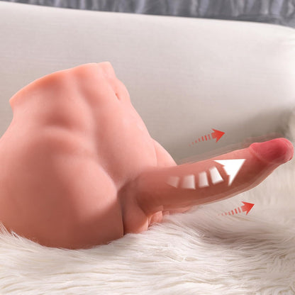 9.7 LB Electric Vibratory Realistic Male Sex Dolls with Thrusting & Vibrating Dildo