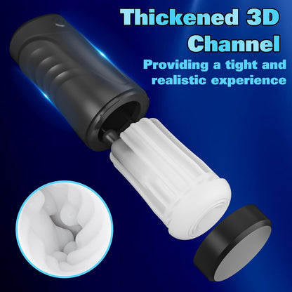 Electric Masturbator Penis Trainer with 2 Upgraded Motor & 10 Vibration Modes