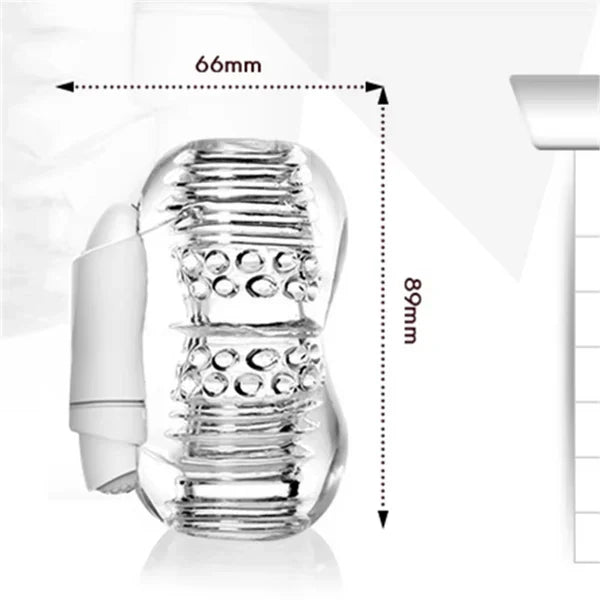 360°All-Around Wrapping Penis Trainer Glans Massager with 10 Vibration Modes