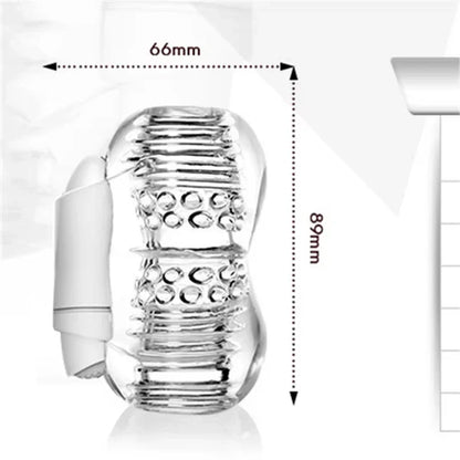 360°All-Around Wrapping Penis Trainer Glans Massager with 10 Vibration Modes