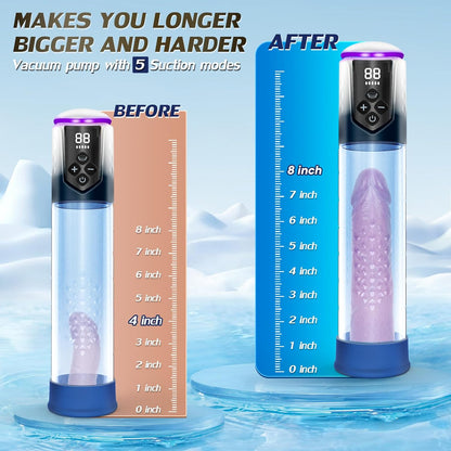 LED Display Electric Penis Pump with 5 Training & Training Pressures & Sucking Modes
