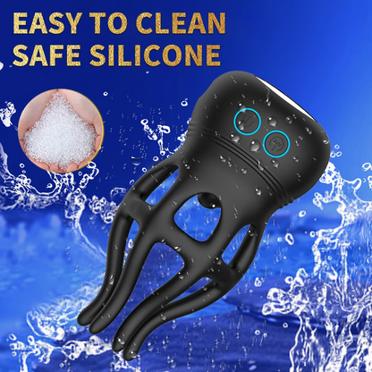 Glans Trainer Vibrator Penis Trainer Massage with 10 Vibration & Rotation Modes