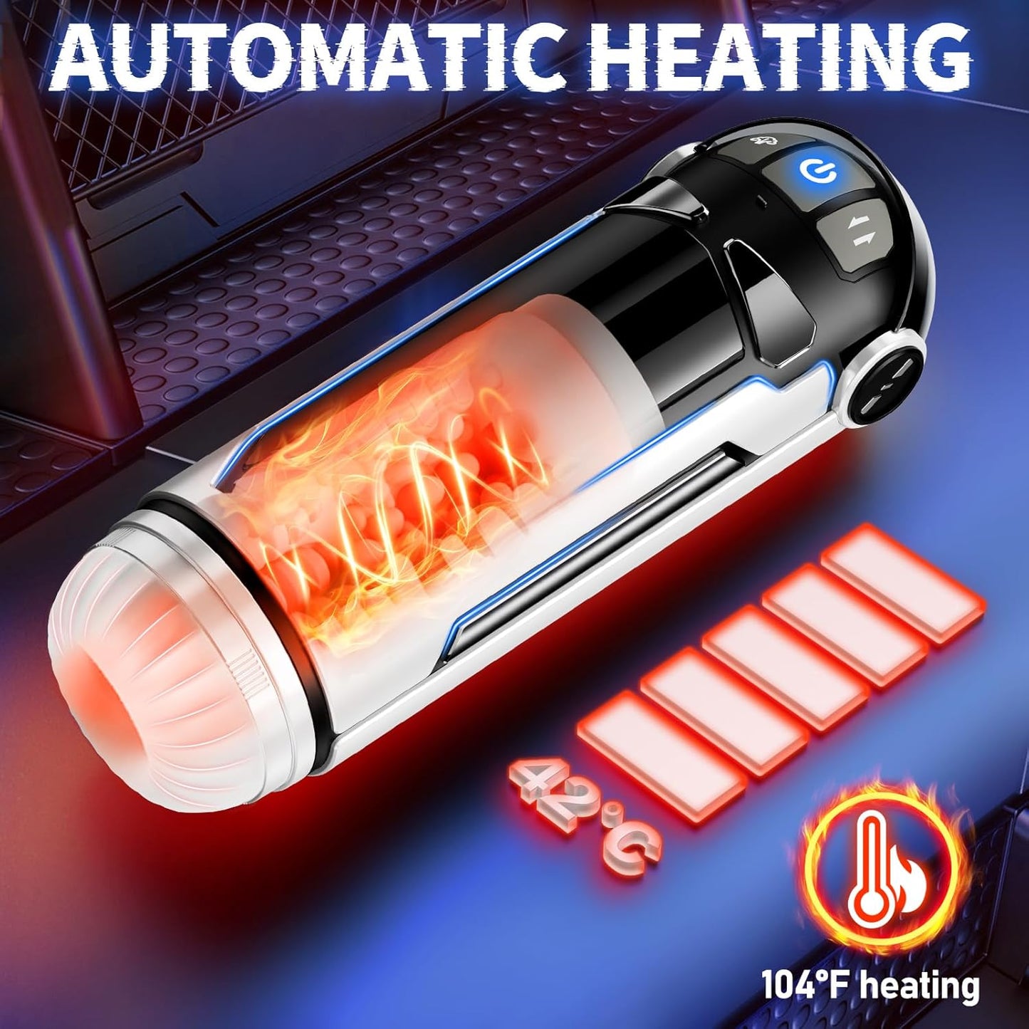 3 in 1 Automatic Male Masturbators Stroker Sex Machine with 4 Thrusting Modes