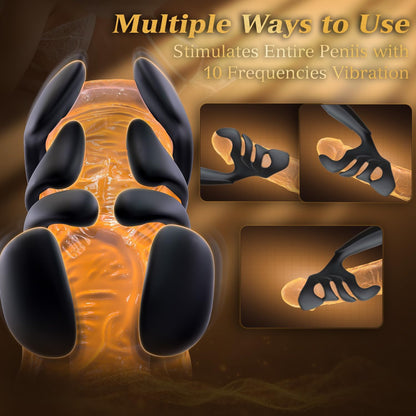 Automatic Penis Vibrator Trainer Extender with 10 Vibrating Modes