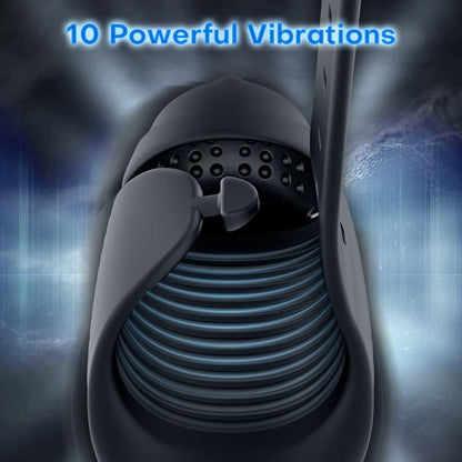 2 Motor & 10 Vibration Modes Adjustable Buckle Glans Trainer Stimulator Penis Trainer