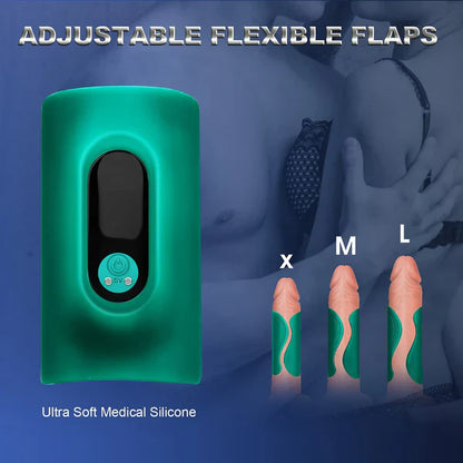 Hands-free Penis Trainer Glans Vibrator Massager with 9 Pulsation Modes