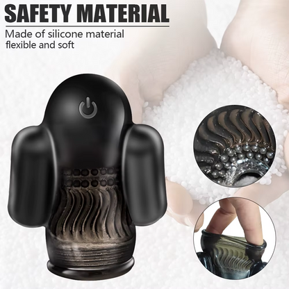 Electric Glans Trainer Penis Vibrator Masturbator with 8 Powerful Vibration Modes