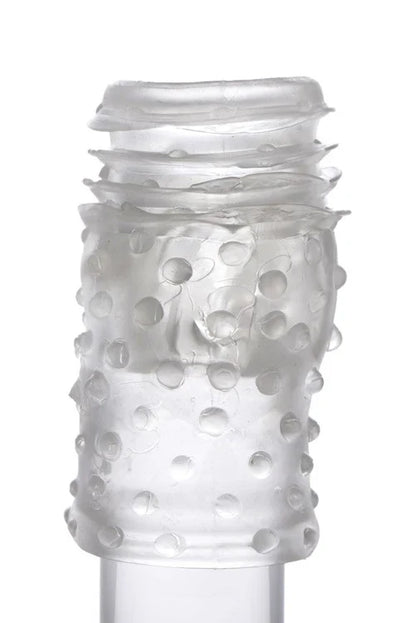 Dual Vibrating Penis Sheath Glans Trainer Stimulator with Powerful Vibrations