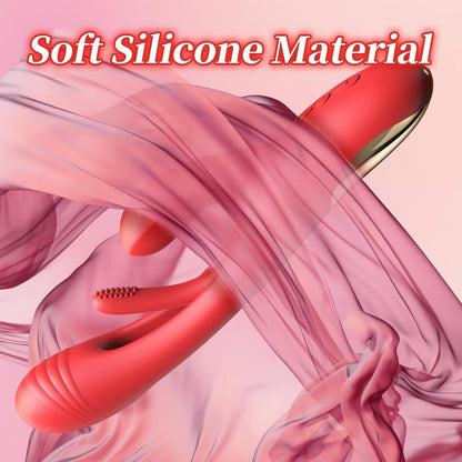 3 IN 1 Rabbit G-spot Vibrator Stimulator with 7 Vibration & Flutter Modes