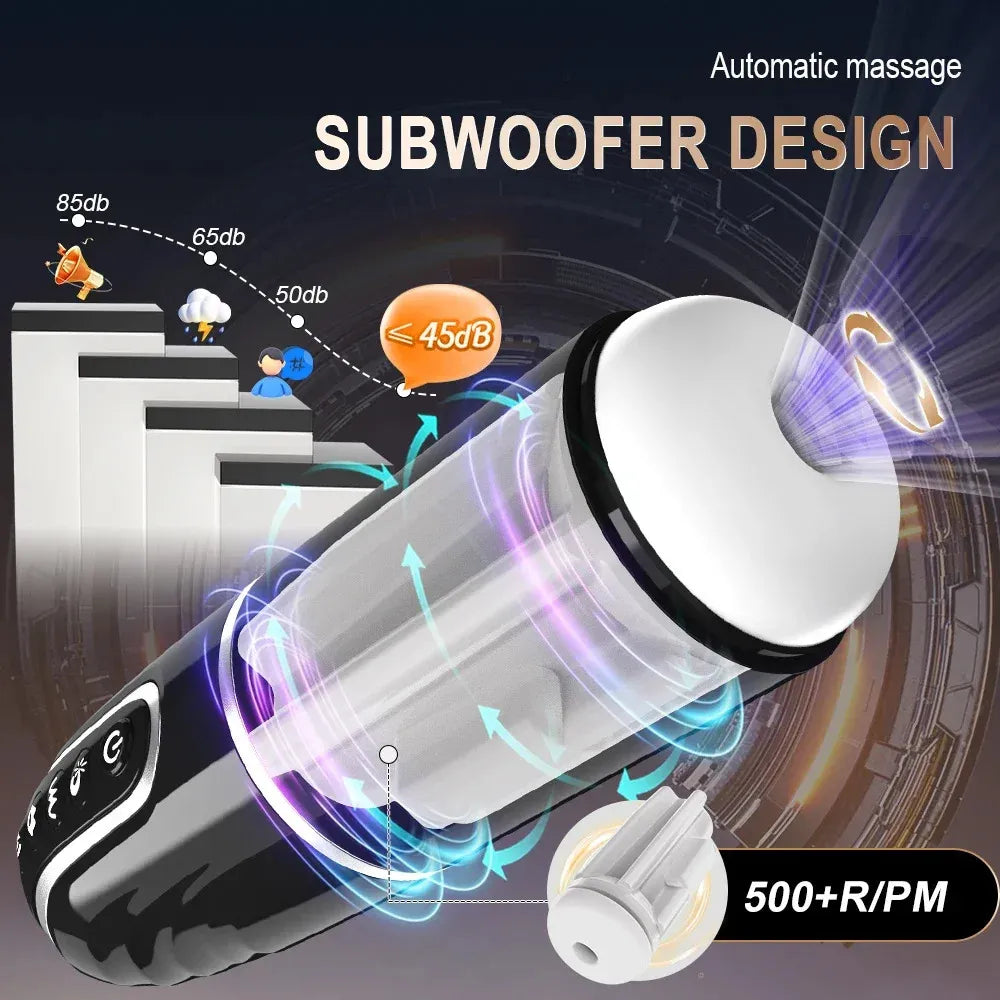 Automatic Masturbator Stroker Blowjob Massage with 6 Suction & 6 Vibration Modes