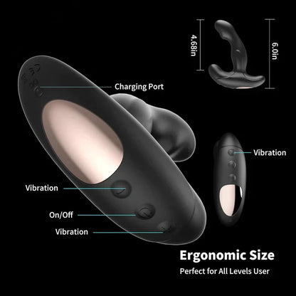 Wireless Prostate Massager Anal Vibration Sex Toys with 12 Powerful Modes