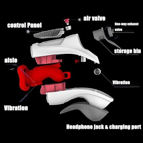 Leten Air Blast 3 + 7 Modes for Front Electric Masturbator Cup Blowjob Machine