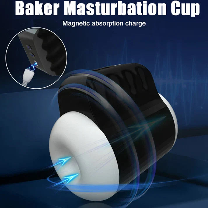 Automatic Masturbator Penis Trainer Oral Sex Machine with 9 Vibration Modes