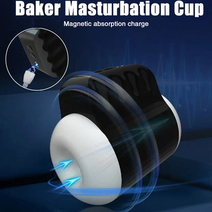 Automatic Masturbator Penis Trainer Oral Sex Machine with 9 Vibration Modes