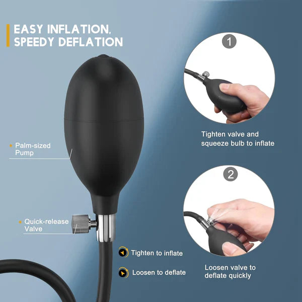 Conical Silicone Expand Inflatable Anal Toys Butt Plug