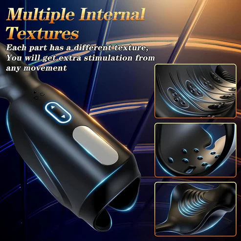 Electric Penis Trainer Vibrator Stroker Masturbator with 10 Vibration Modes