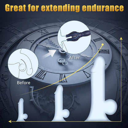 2-in-1 Penis Vibrator Glans Trainer Masturbator with 10 Vibration Modes