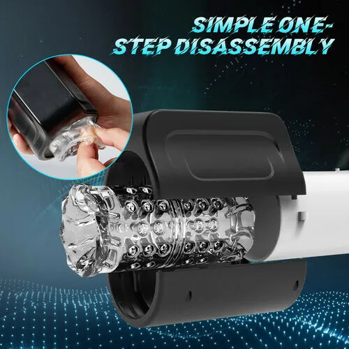 2 IN 1 Automatic Masturbator Penis Trainer with 7 Thrusting & Rotating & 7 Vibrating