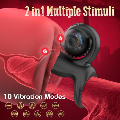 Snail-Shaped Cock Ring Penis Trainer Masturbator with 10 Powerful Vibrations