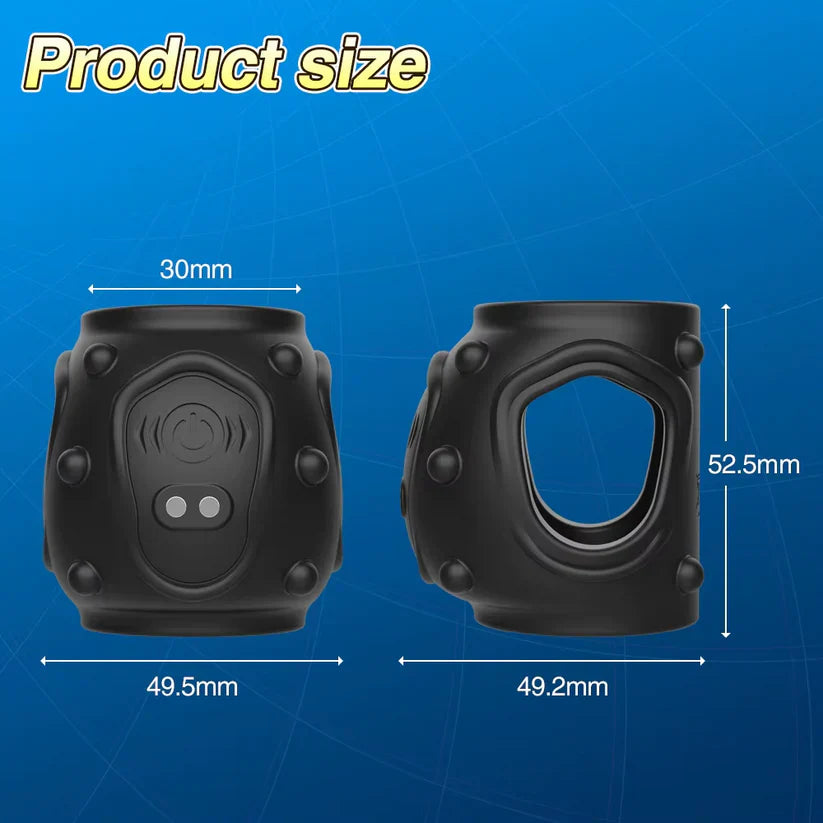 360° All-round Penis Trainer Cock Ring Glans Massage with 10 Vibration Modes