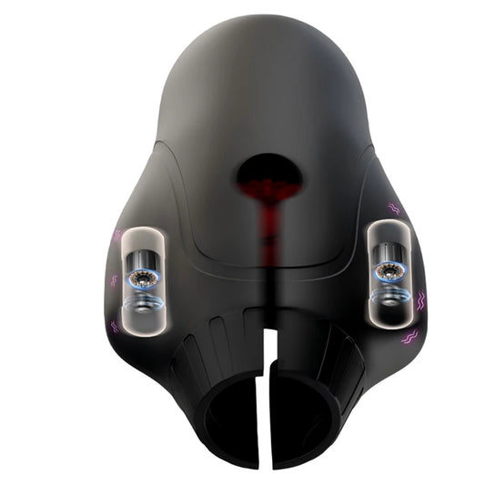 Electric Penis Trainer Vibrator Blowjob Stroker with 10 Vibration & Rotation Modes