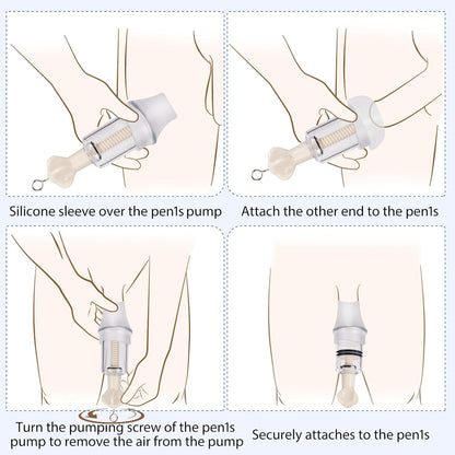 Penis Pump Extender Glans Trainer Stretcher Kit