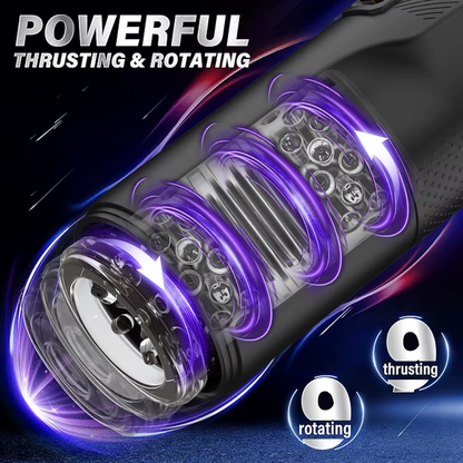 Automatic Masturbator Pocket Pussy Sex Machine with 9 Thrusting & 9 Rotating Modes