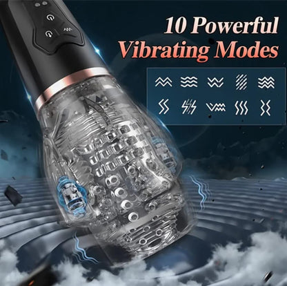 High-frequency Electric Masturbator Penis Trainer with 9 Vibration & 9 Suction Modes