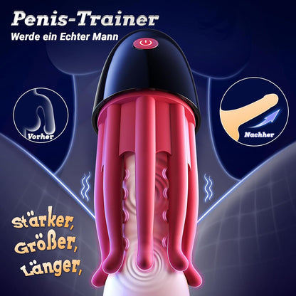 Penis Trainer Glans Vibrator Stroker Blowjob Masturbators with 10 Vibrations