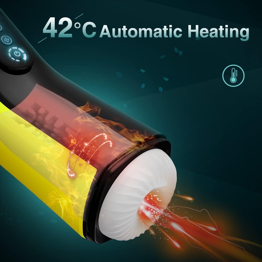 Automatic Masturbator Stroker Blowjob with 7 Vibrating & 7 Sucking & Heating Modes
