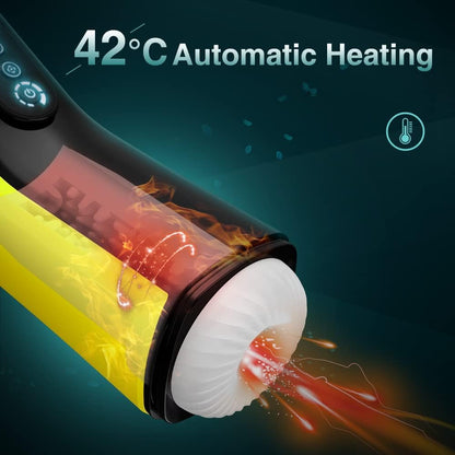 Automatic Masturbator Stroker Blowjob with 7 Vibrating & 7 Sucking & Heating Modes