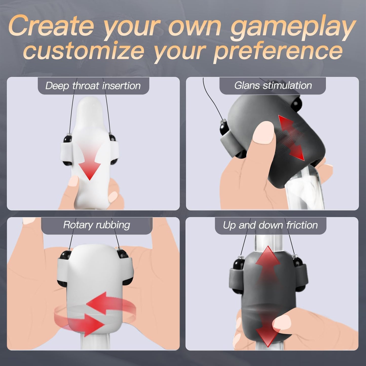 6 IN 1 Penis Trainer Pocket Pussy Masturbator with 8 Vibrating & 12 Frequencies Modes