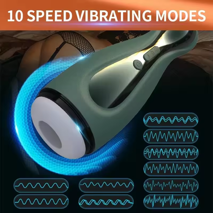 Automatic Stroker Blowjob Penis Trainer Masturbator with 3 Suctions and 6 Vibrations