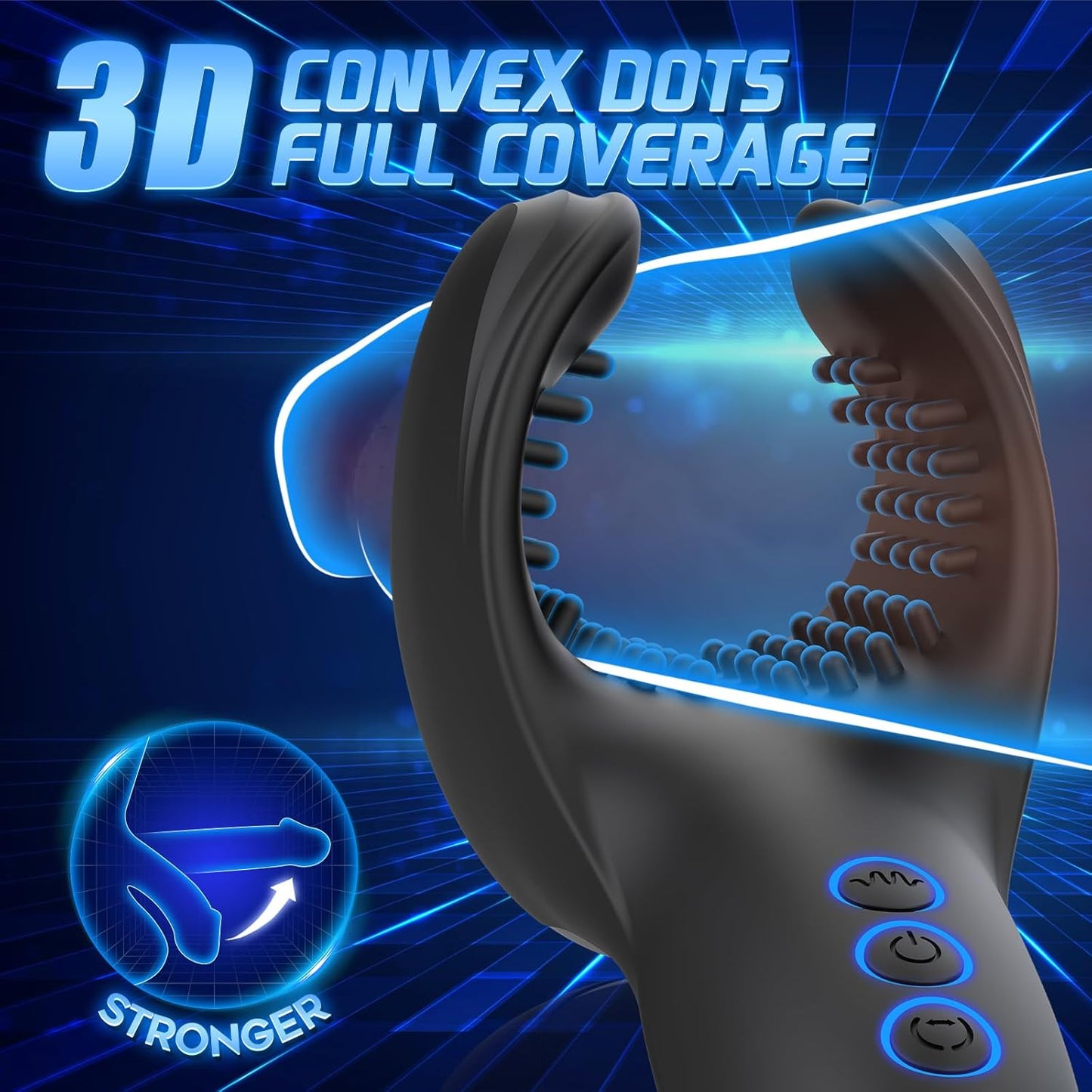 3 IN 1 Penis Tranier Vibrators Masturbator with 10 Bite & Vibrating Modes