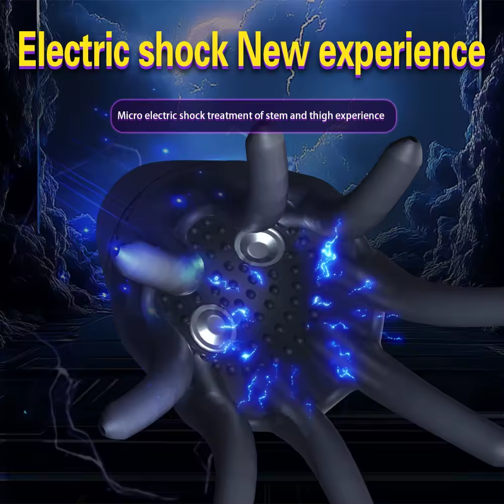 Electric Shock Penis Trainer Vibrator with 10 Vibration Modes & 6 Electrostimulation