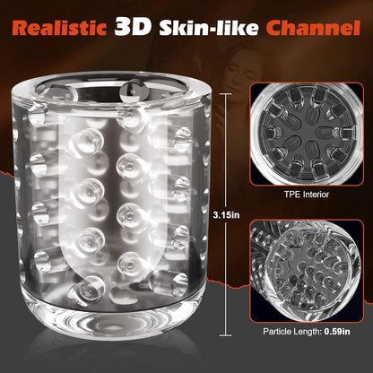 3 IN 1 Automatic Masturbator Sex Machine with 7 Thrusting & Rotating Vibrating Modes