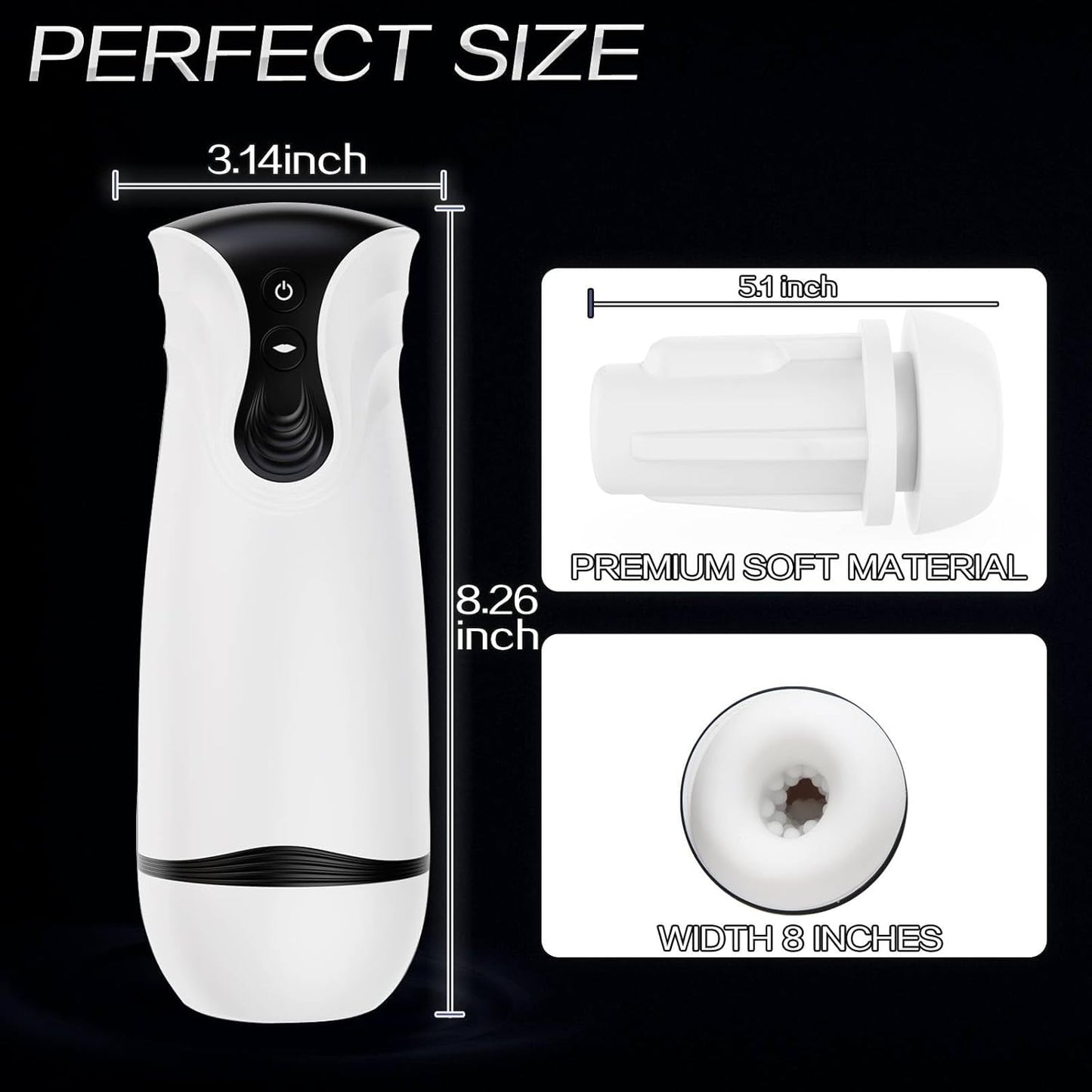 Automatic Sucking Masturbator Penis Trainer with 10 Vibration & 4 Sucking Modes