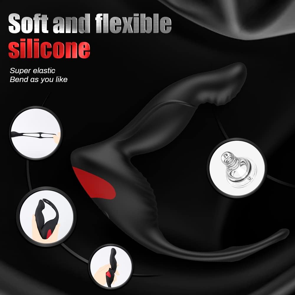 9 Vibration Modes Vibrator Anal Toys with Cock Ring Prostate Sex Stimulator