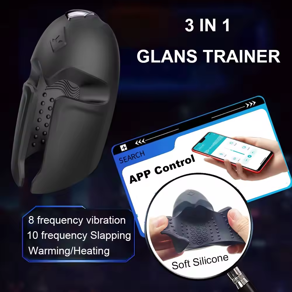 App-Controlled Glans Vibrator Penis Trainer Massager Masturbator with 10 Vibration Modes