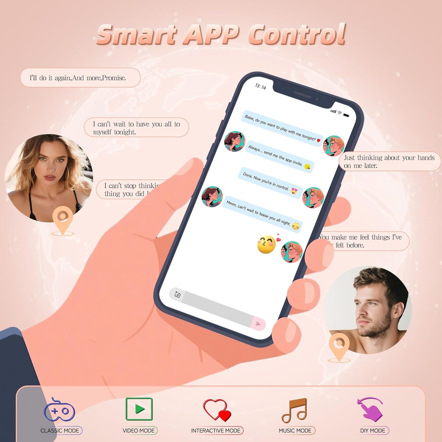 Electric Testicle Penis Trainer Vibrator Massager Cock Ring with 9 Vibration Modes