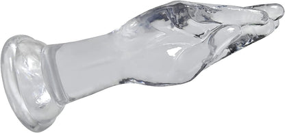 Transparent Realistic Hand Dildo with Strong Suction Cup