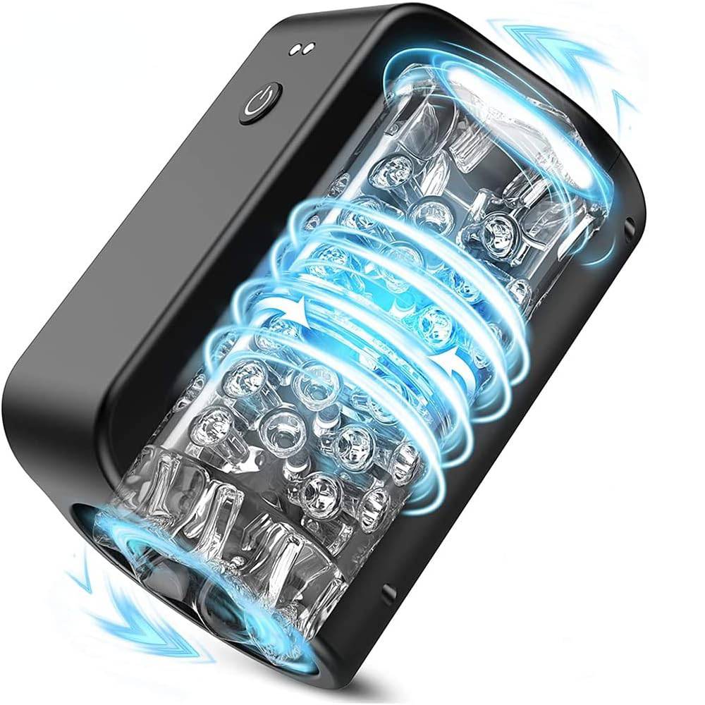 2 IN 1 Automatic Masturbator Penis Trainer with 7 Thrusting & Rotating & 7 Vibrating