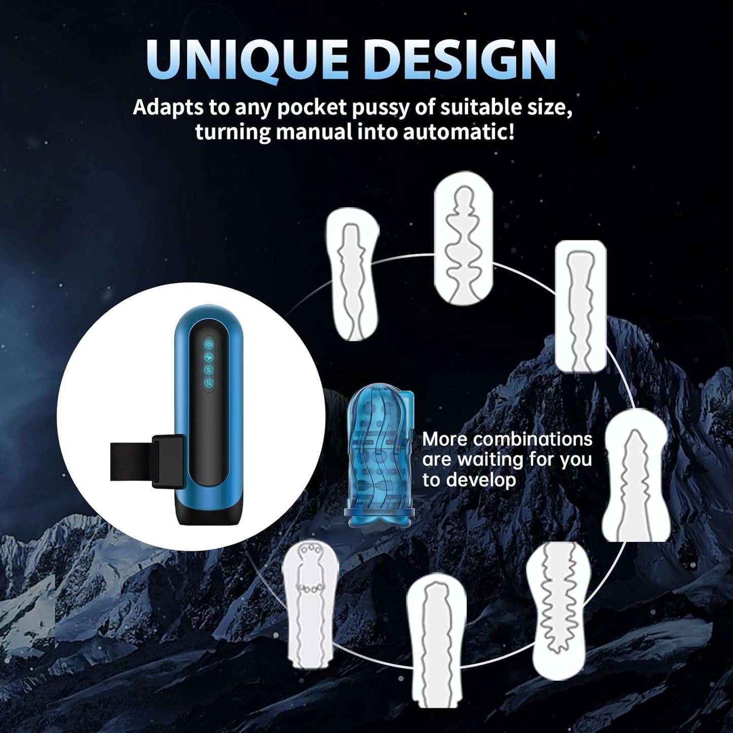 Hands Free Automatic Male Masturbator Stroker with 10 Vibrating & 6 Thrusting Modes