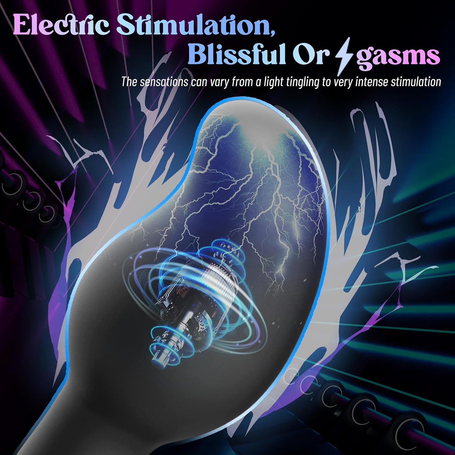 E-stim Butt Plug Prostate Massager Anal Vibrator with 8 Electric Shock & Vibrating Modes